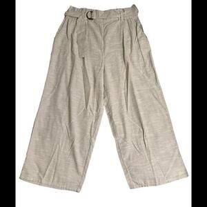 Derek Heart Paper Bag Waist TanPants 1X